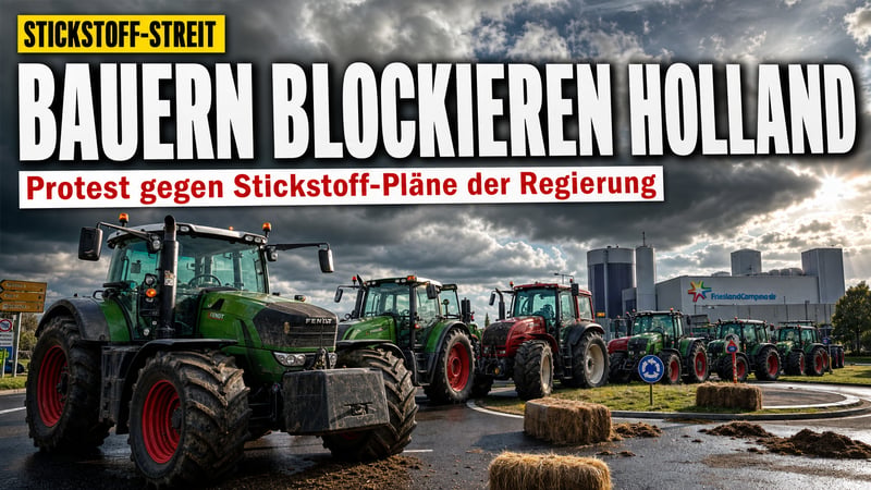 Stickstoff-Diktat in Holland: Bauern blockieren, Jetten wettert