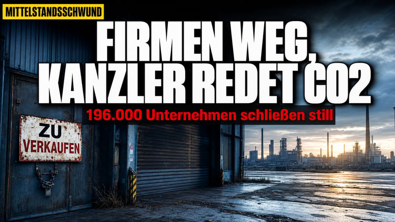 Stiller Aderlass: Fast 200.000 Firmen weg – und Merz redet über CO2