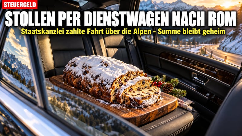 Stollen-Taxi nach Rom: Kretschmers Papst-Geschenk reiste im Dienstwagen
