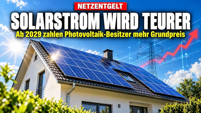 Strafe fürs Stromsparen? Solar-Besitzer zahlen ab 2029 extra