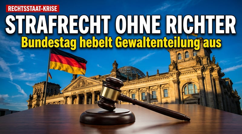 Strafrecht ohne Richter: Bundestag hebelt rechtsstaatliche Grundprinzipien aus