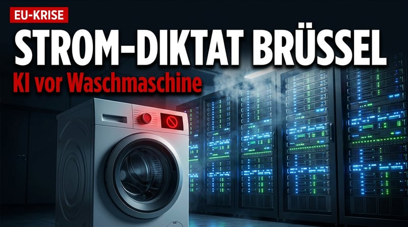 Strom-Diktat aus Brüssel: Erst kommt die KI, dann darf der Bürger seine Waschmaschine anstellen