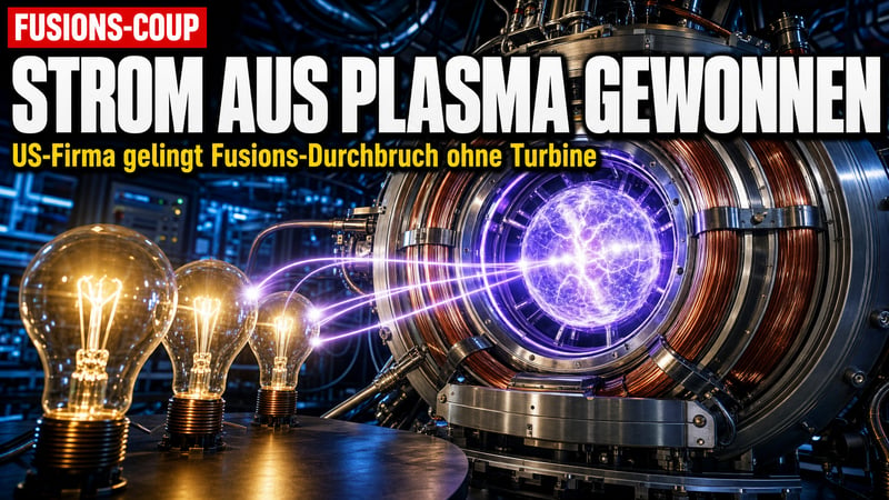 Strom direkt aus dem Plasma: US-Firma gelingt Fusions-Coup