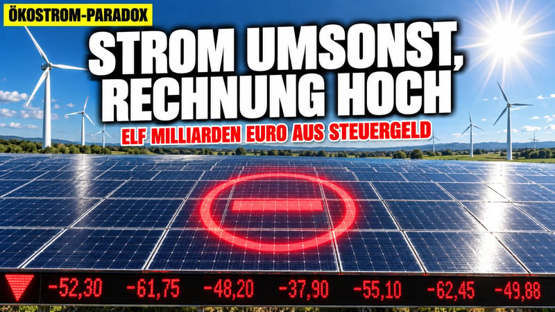 Strom für null Euro, Rechnung trotzdem hoch: Das Ökostrom-Paradox!