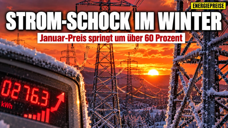 Strom-Schock im Winter: Januar-Preis springt um über 60 Prozent!