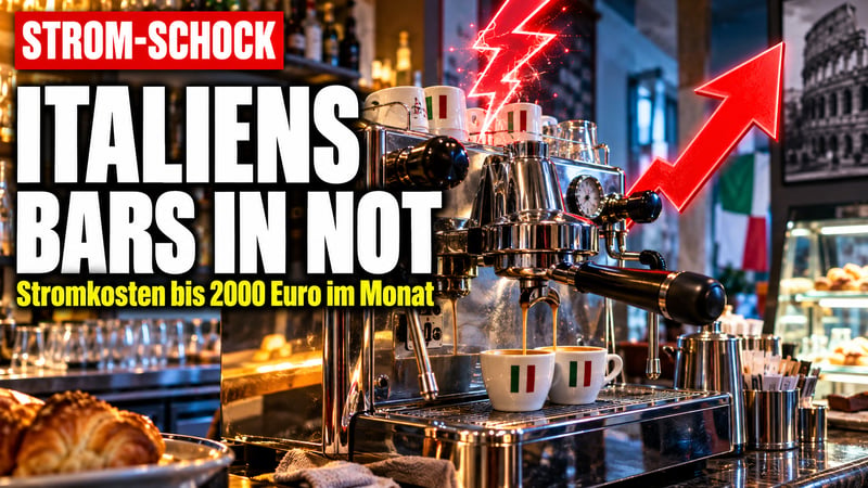 Strom-Schock in Italien: Bars zahlen plötzlich bis zu 2000 Euro!