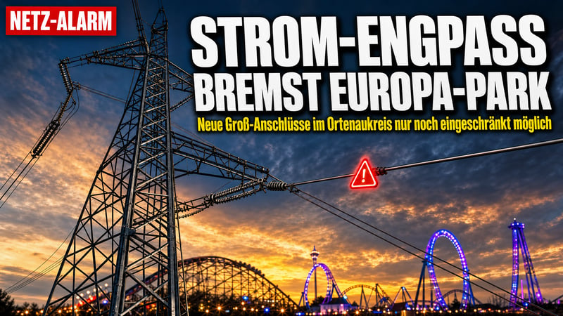 Strom-Stopp im Ortenaukreis: Selbst der Europa-Park steht auf der Bremse