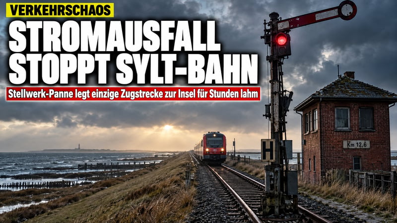 Stromausfall legt Sylt-Bahn lahm: Ein Stellwerk stoppt die ganze Insel