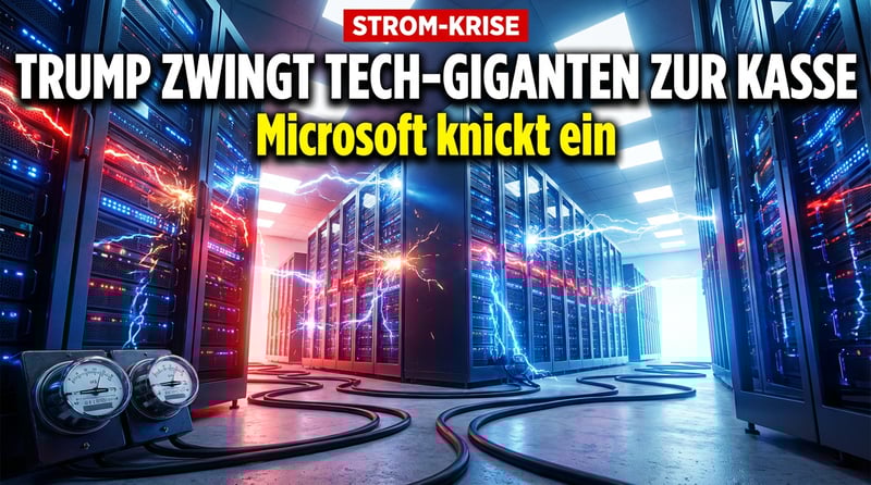 Stromfresser KI: Trump zwingt Tech-Giganten zur Kasse – Microsoft knickt ein