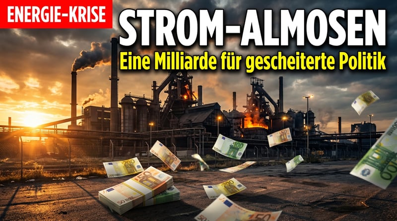 Strompreis-Almosen aus Brüssel: Eine Milliarde Euro Pflaster auf eine selbstverschuldete Wunde