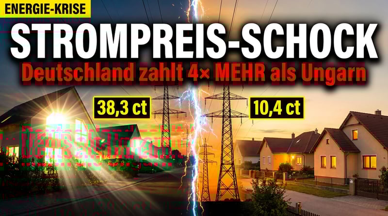 Strompreis-Schock: Deutsche Haushalte zahlen fast viermal so viel wie Ungarn