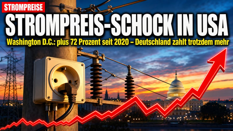 Strompreis-Schock in den USA: 72 Prozent Plus – und Deutschland?