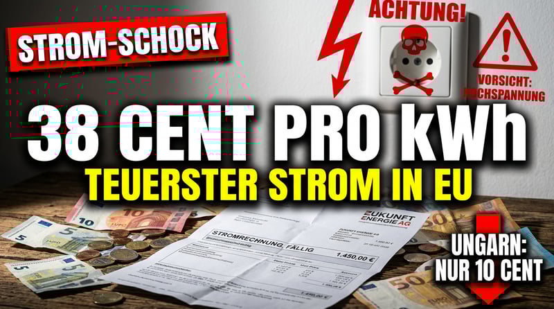 Strompreis-Wahnsinn: Deutsche Haushalte zahlen europaweit am meisten