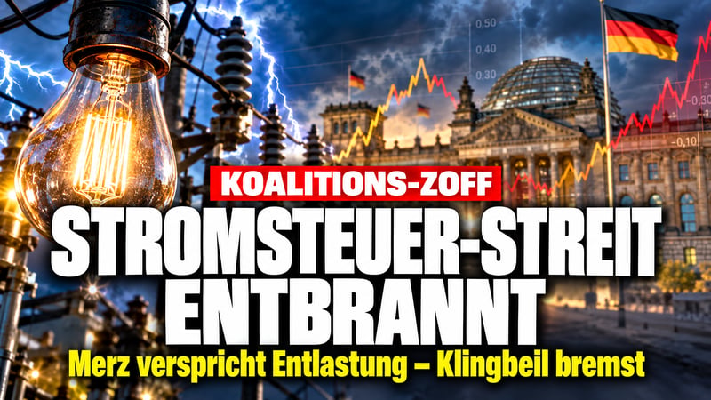 Stromsteuer-Poker: Merz verspricht Entlastung – Klingbeil bremst!