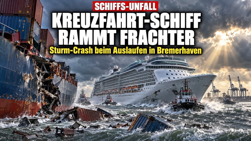Sturm-Crash in Bremerhaven: „Mein Schiff 3“ rammt zwei Frachter!