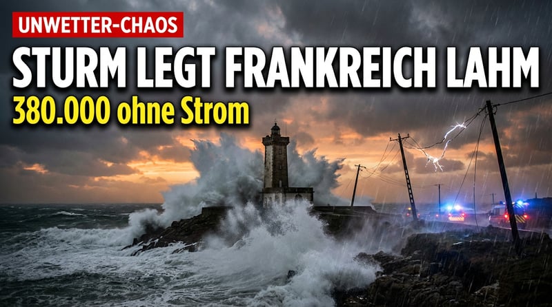 Sturm „Goretti" legt Frankreichs Nordwesten lahm – Hunderttausende im Dunkeln