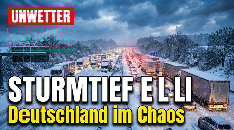 Sturmtief „Elli" legt Deutschland lahm: Schulen dicht, Züge stehen still