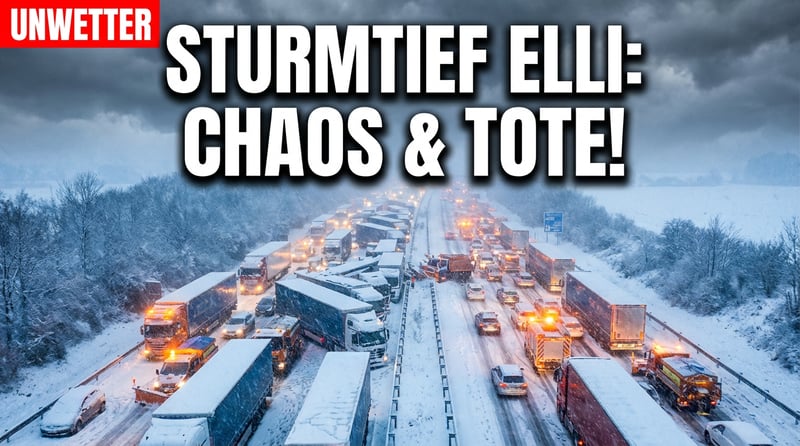 Sturmtief „Elli" legt Deutschland lahm: Tote auf den Straßen, Chaos auf den Schienen