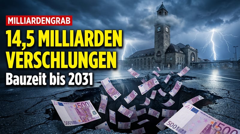 Stuttgart 21: Das Milliardengrab der Republik verschlingt erneut drei Milliarden – jetzt sind es 14,5 Milliarden Euro