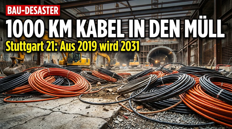 Stuttgart 21: Tausend Kilometer Kabel im Müll – Deutschlands Großprojekt-Blamage geht in die nächste Runde