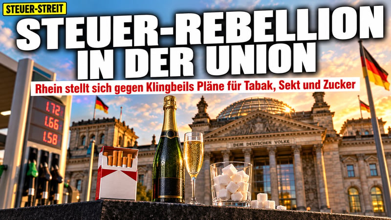 Tabak, Zucker, Sekt: Rhein funkt Klingbeils Steuerplänen dazwischen!