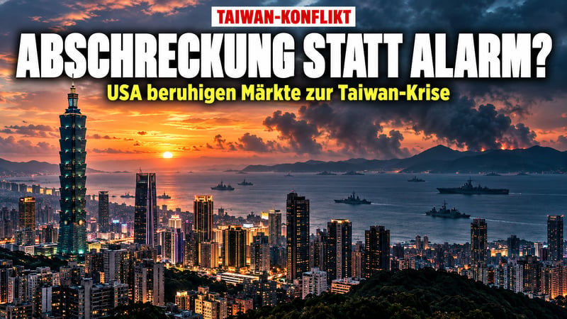 Taiwan-Krise überbewertet? Washingtons Beruhigungspille für die Börsen