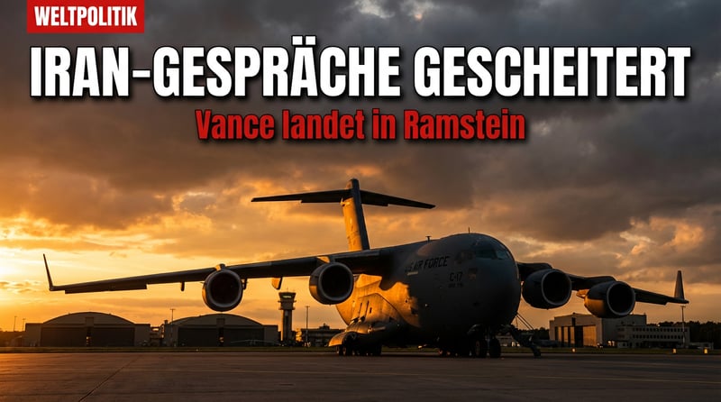 Tankpause mit Beigeschmack: Vance landet nach gescheiterten Iran-Gesprächen in Ramstein