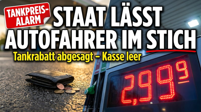 Tankrabatt-Absage: Wenn der Staat erst plündert und dann die leeren Taschen zeigt