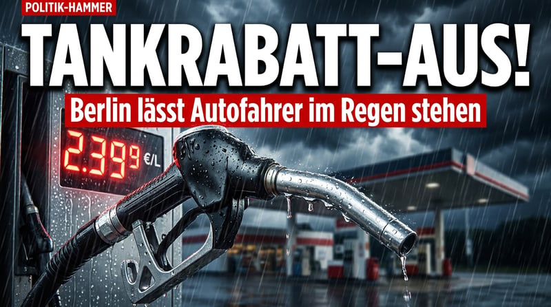 Tankrabatt-Aus: Wie Berlin den Bürger an der Zapfsäule im Regen stehen lässt