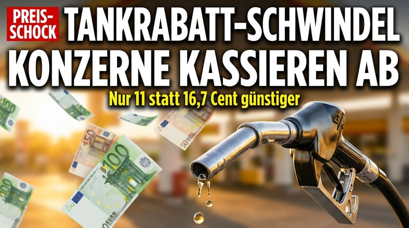 Tankrabatt-Schwindel: Verbraucher zahlen die Zeche, Mineralölkonzerne kassieren