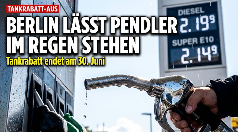Tankrabatt vor dem Aus: Berlin lässt die Pendler an der Zapfsäule im Regen stehen
