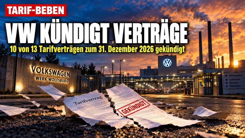 Tarif-Beben in Wolfsburg: VW kündigt Belegschaft fast alle Verträge!