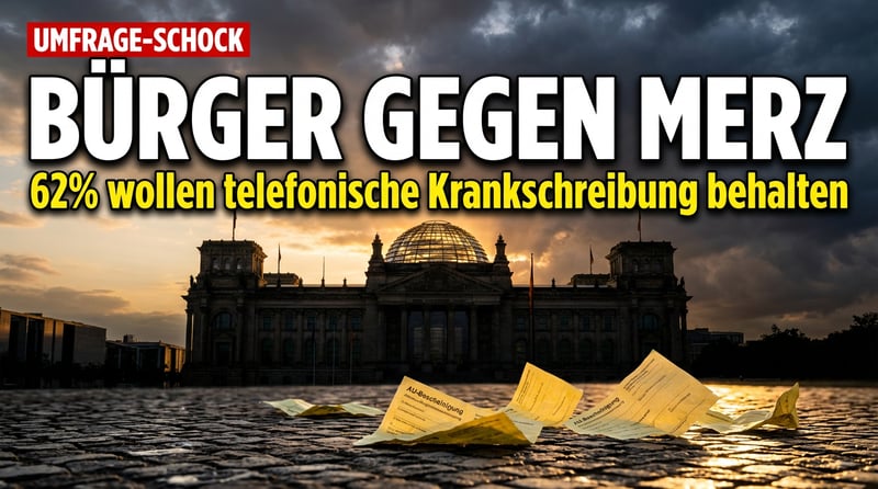 Telefonische Krankschreibung: Deutsche Bürger stellen sich gegen Merz