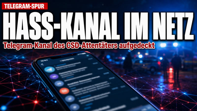 Telegram-Kanal des CSD-Attentäters: Hass gegen "Ungläubige"