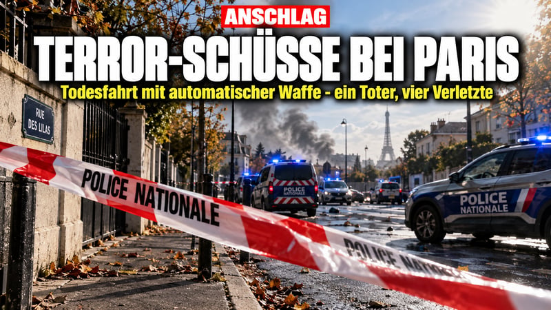 Terror-Schüsse bei Paris: Todesfahrt mit automatischer Waffe!