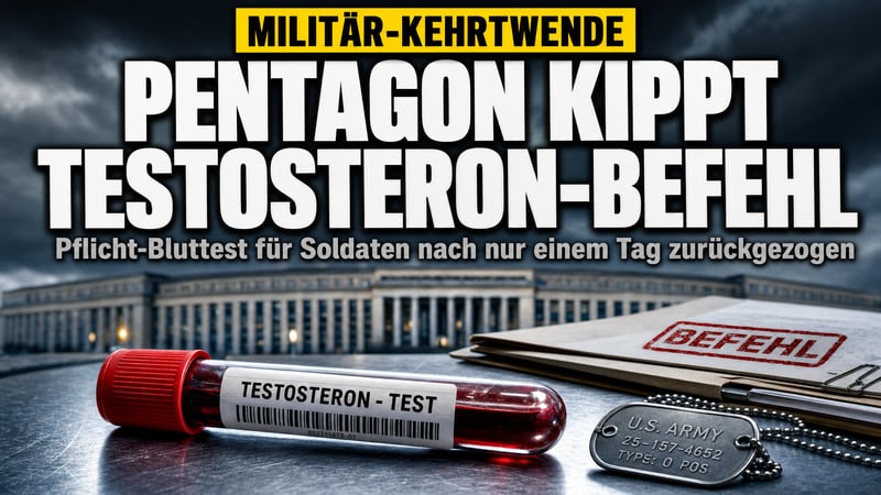 Testosteron-Befehl im Pentagon: Erst Pflicht, dann plötzlich weg