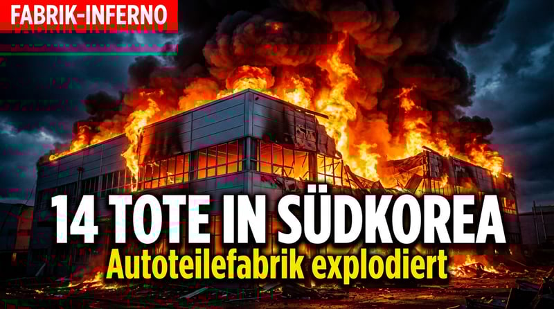 Todesfalle Fabrik: 14 Arbeiter sterben bei Inferno in südkoreanischer Autoteilefabrik