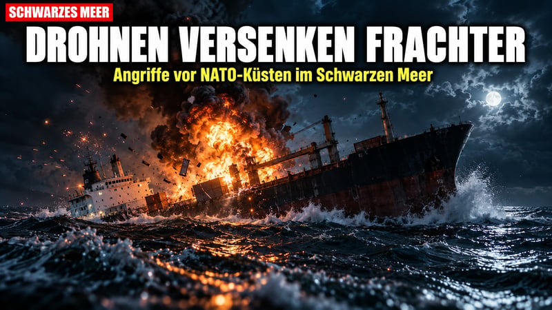 Todesfalle Schwarzes Meer: Drohnen versenken Frachter vor NATO-Küsten!