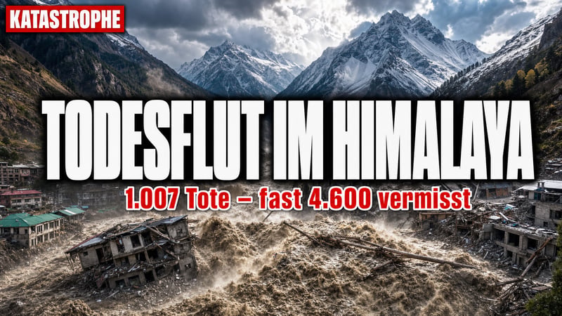 Todesflut im Himalaya: 1.007 Tote – und fast 4.600 Vermisste