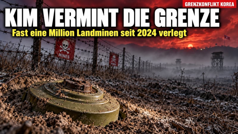 Todesstreifen Korea: Kim lässt fast eine Million Minen vergraben!