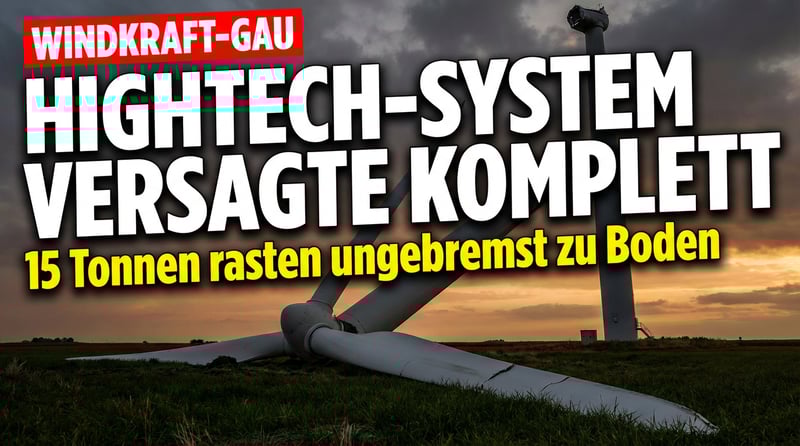 Tonnenschweres Rotorblatt kracht zu Boden – und das Hightech-Überwachungssystem schlief seelenruhig