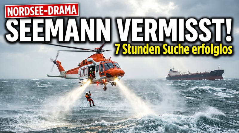 Tragödie in der Nordsee: Suche nach vermisstem Seemann bleibt erfolglos
