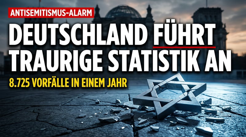 Traurige Weltspitze: Deutschland führt die Antisemitismus-Statistik an – und die Ursache will niemand benennen
