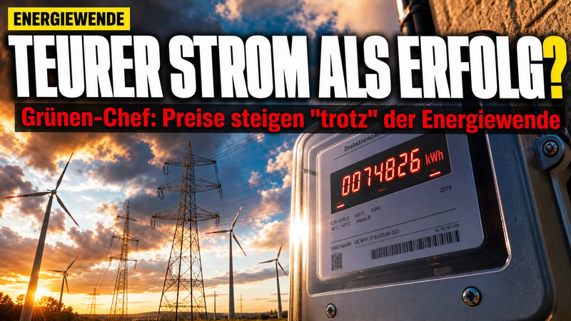 „Trotz, nicht wegen“: Grünen-Chef erklärt teuren Strom zum Erfolg