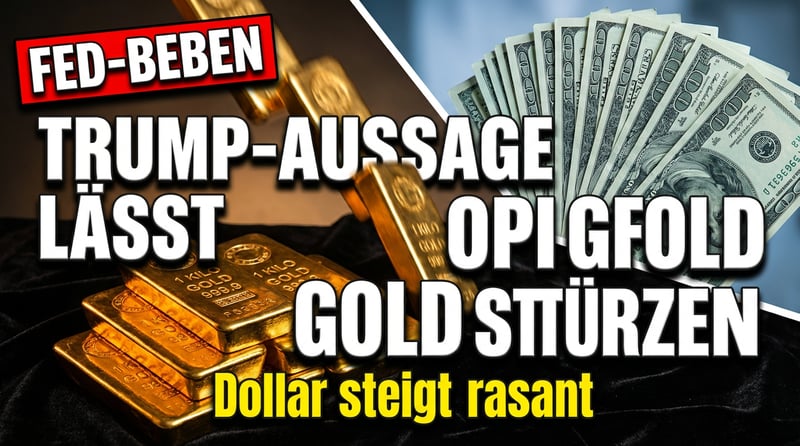 Trump-Äußerung erschüttert Fed-Spekulationen: Gold unter Druck, Dollar im Aufwind