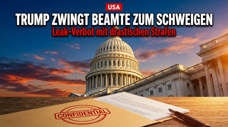 Trump greift durch: Schweigegelübde für US-Bundesbedienstete soll Leak-Epidemie beenden
