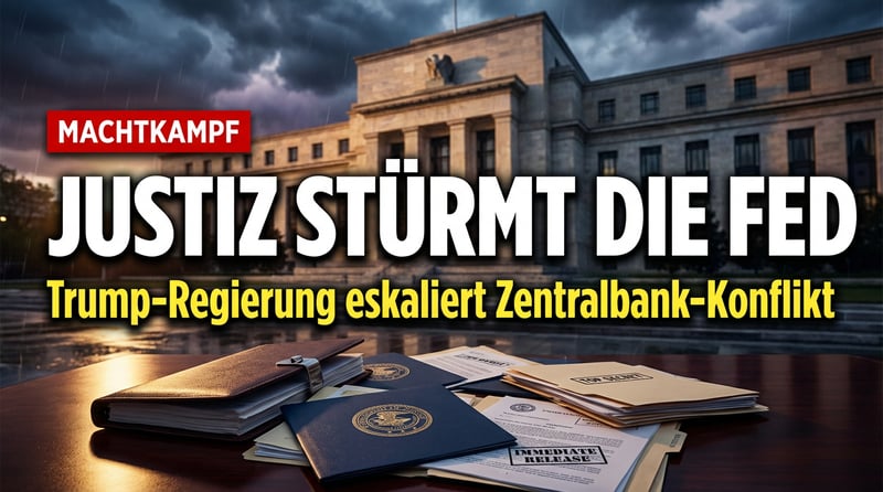 Trumps Justiz stürmt die Fed: Überraschungsbesuch bei der Zentralbank eskaliert Machtkampf