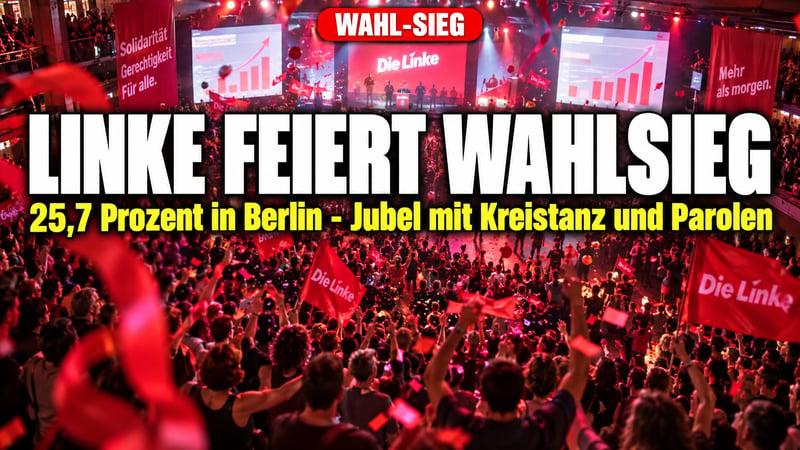 Türkisch-Rede und Kreistanz: So feierte die Linke ihren Berlin-Sieg