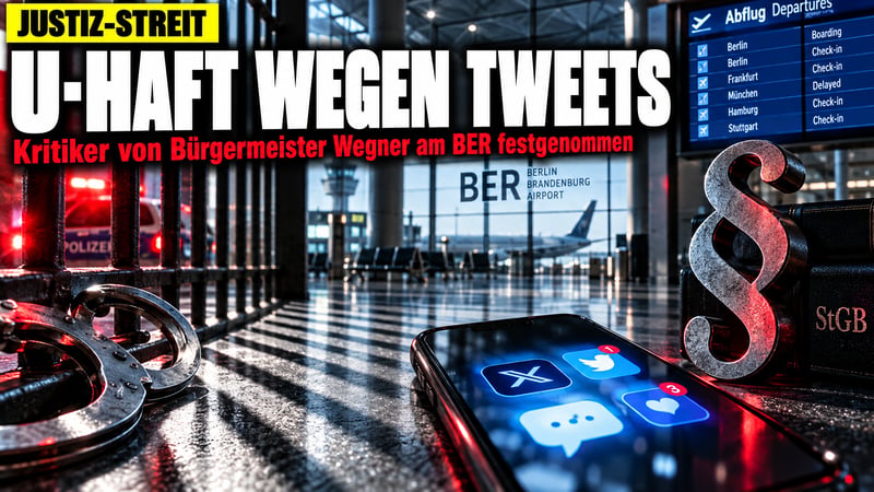 U-Haft wegen Tweets: Wegner-Kritiker am BER festgenommen!