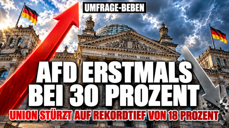 Umfrage-Beben: AfD erstmals bei 30 Prozent – Merz-Union stürzt ab!